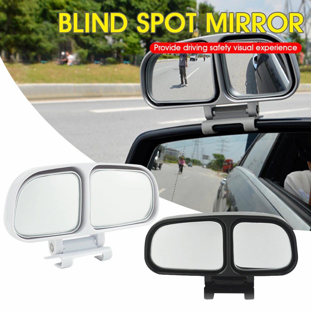 Blind Spot Mirror With Dual Convex Mirrors Adjustable Rear View Mirror