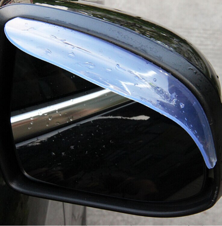 2-piece universal flexible PVC auto parts rearview mirror protector rain cover car rearview mirror eyebrow rain cover