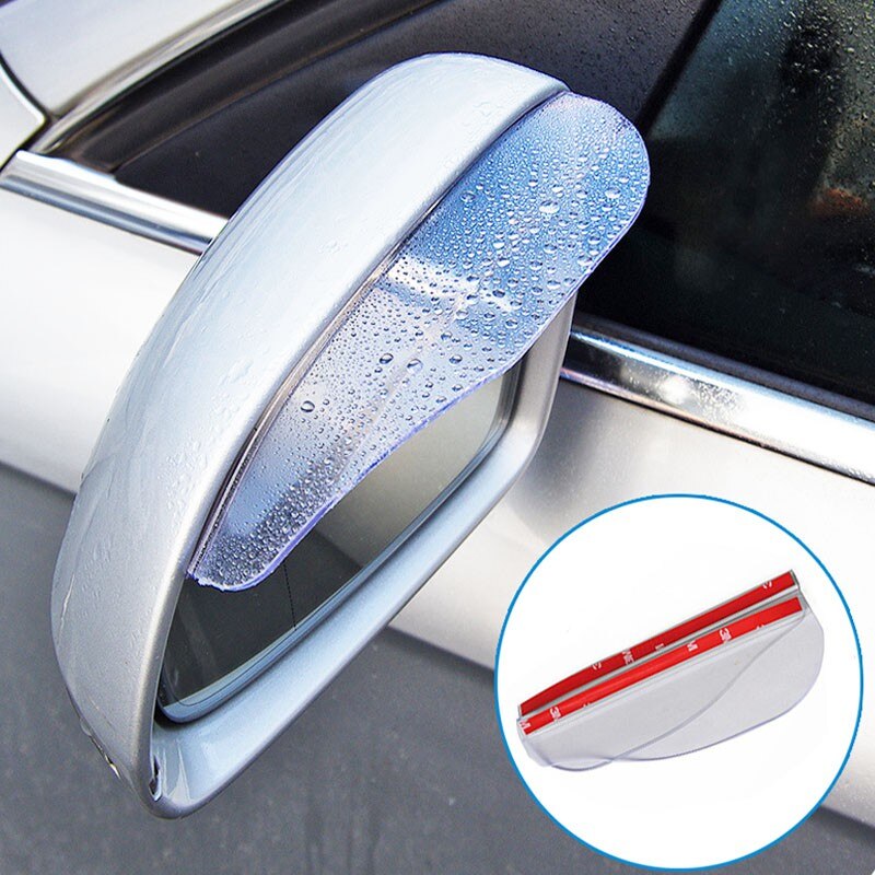 2-piece universal flexible PVC auto parts rearview mirror protector rain cover car rearview mirror eyebrow rain cover