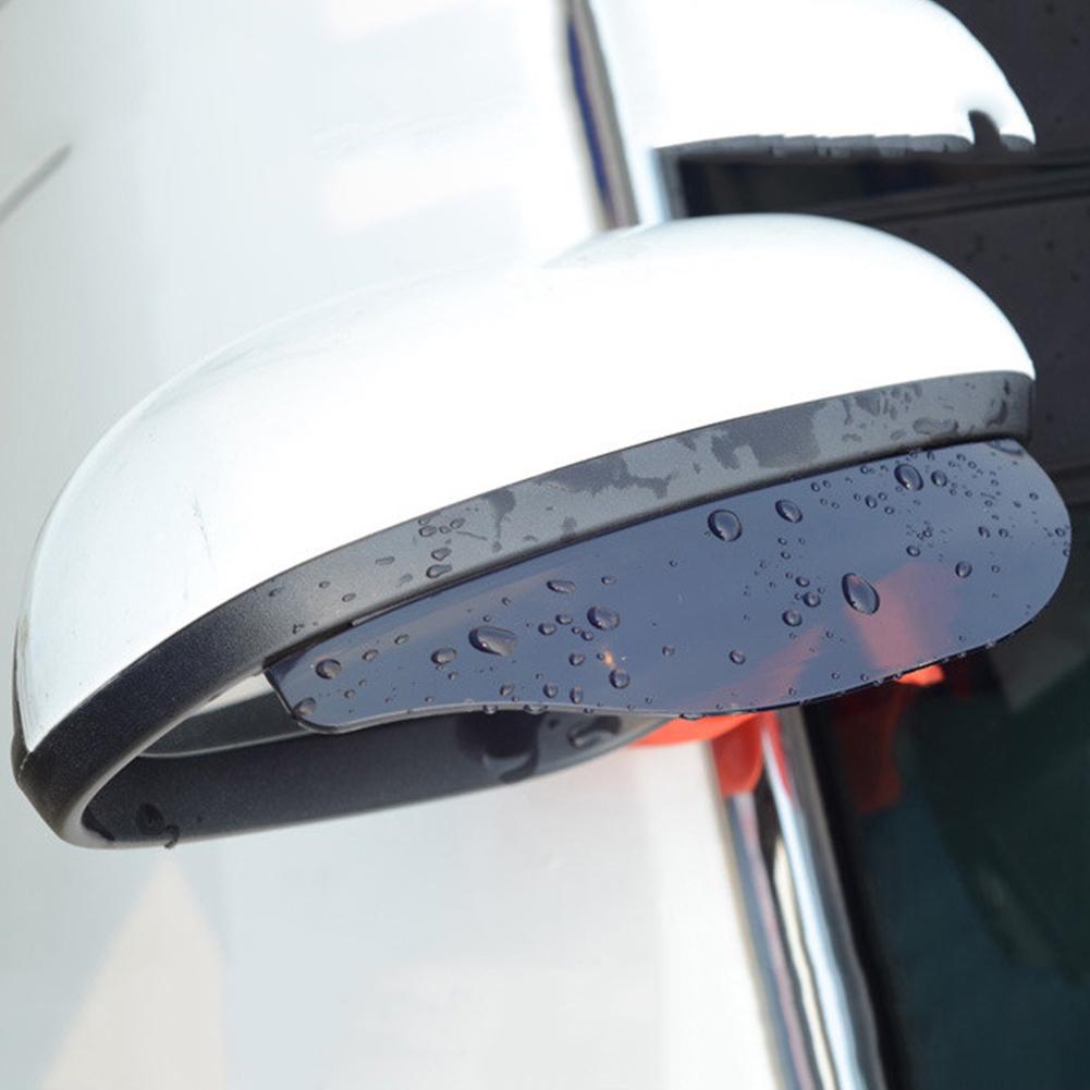 2-piece universal flexible PVC auto parts rearview mirror protector rain cover car rearview mirror eyebrow rain cover