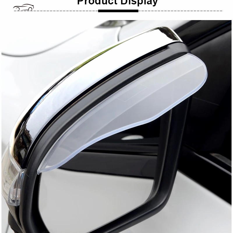 2-piece universal flexible PVC auto parts rearview mirror protector rain cover car rearview mirror eyebrow rain cover