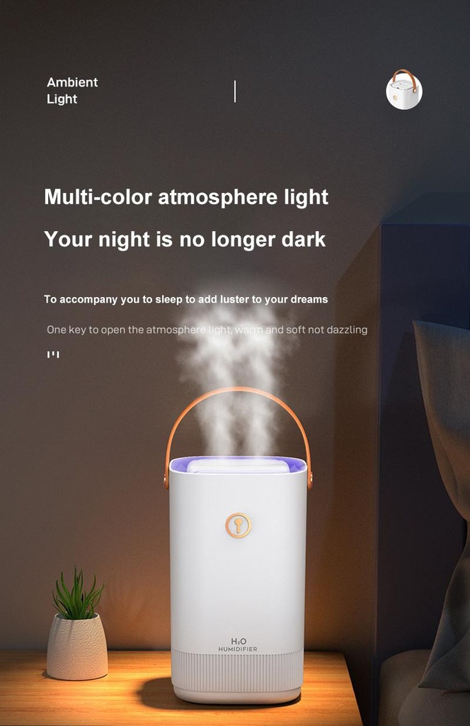 3.3L Dual Nozzle Mist Maker Essential Oil Aromatherapy Diffuser Colorful LED Light Ultrasonic Humidifier USB Fogger Air Purifier