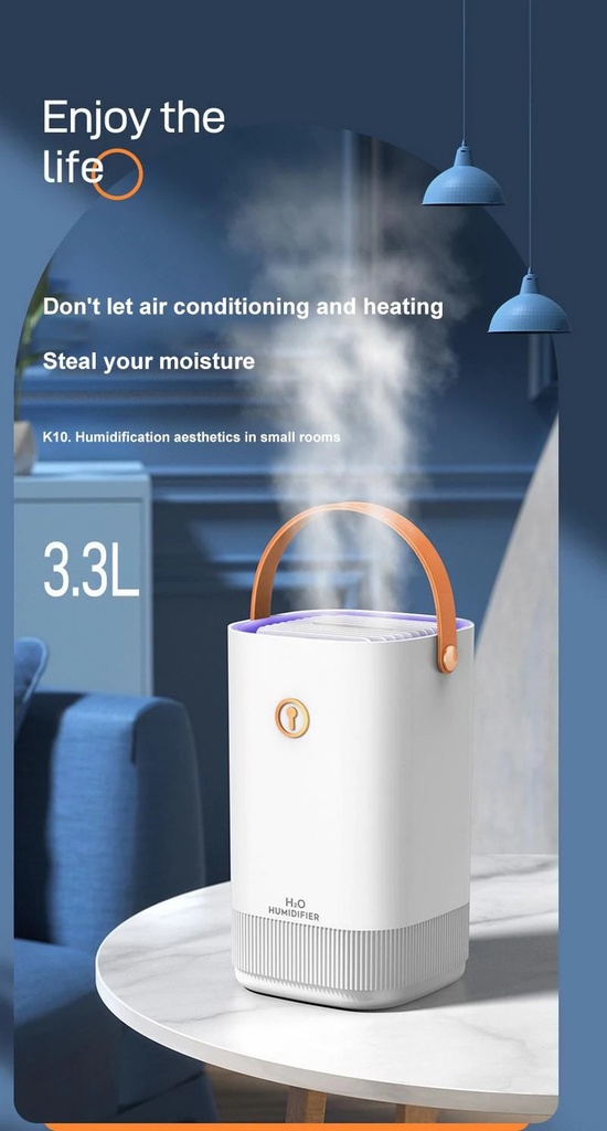 3.3L Dual Nozzle Mist Maker Essential Oil Aromatherapy Diffuser Colorful LED Light Ultrasonic Humidifier USB Fogger Air Purifier