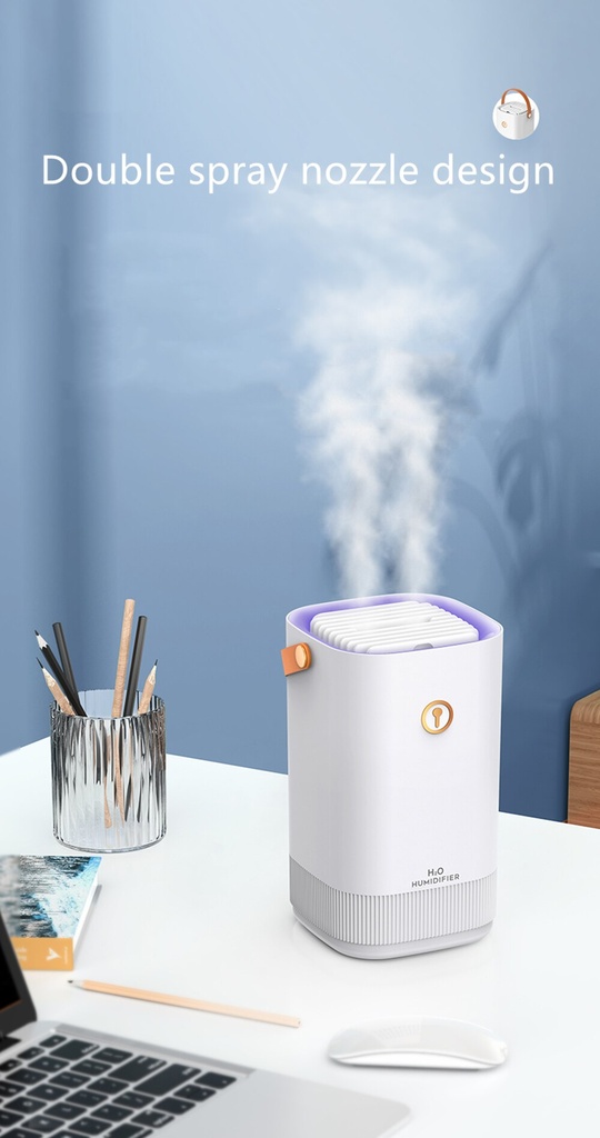 3.3L Dual Nozzle Mist Maker Essential Oil Aromatherapy Diffuser Colorful LED Light Ultrasonic Humidifier USB Fogger Air Purifier