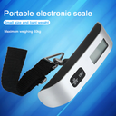 110lb/50kg Portable Scale Digital LCD Display Electronic Luggage Hanging Suitcase Travel Weighs Baggage Bag Weight Balance Tool