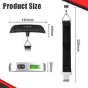 110lb/50kg Portable Scale Digital LCD Display Electronic Luggage Hanging Suitcase Travel Weighs Baggage Bag Weight Balance Tool