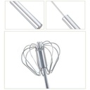 Hand-pressed Rotary Egg Beater Mixer Stainless Steel 12'' Semi-automatic Whisk Blender Bar for Stirring Egg Cream Kitchen Tools