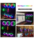 Coolmoon GUANGMANG Case Fan 12cm Double Aperture Aurora Automatic Color Changing Mirage Mute Desktop RGB Cooling Fan
