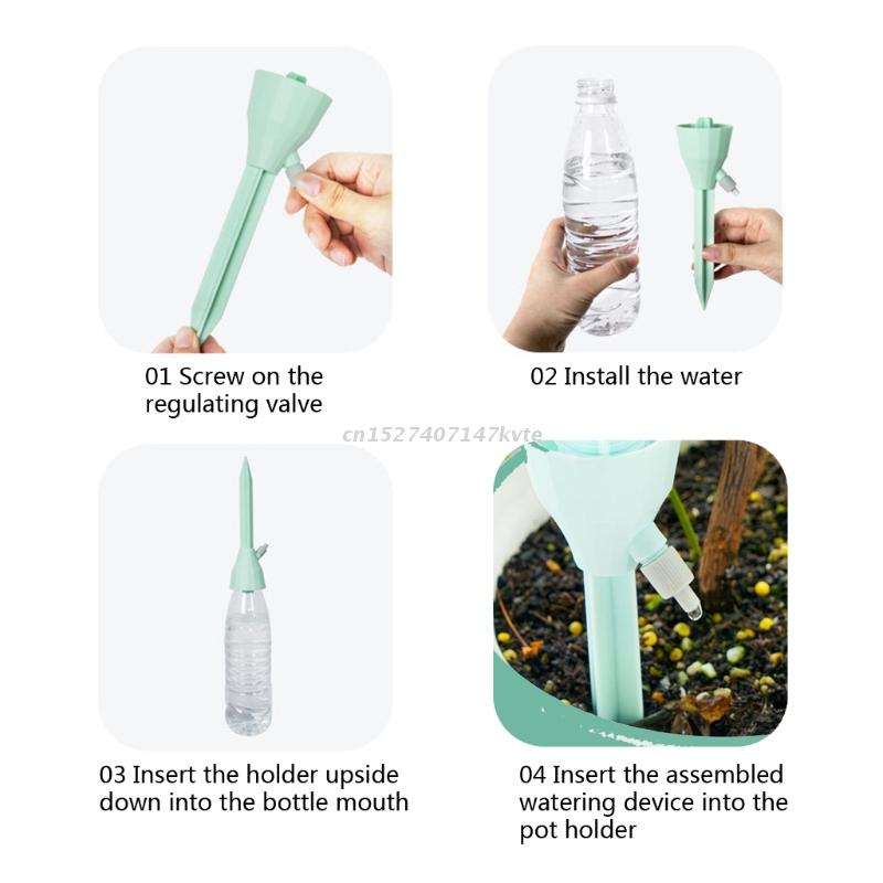 3pcs Irrigation Indoor Outdoor Slow Release Plant Self Watering Spikes Auto Drip
