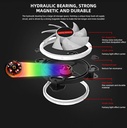 Coolmoon GUANGMANG Case Fan 12cm Double Aperture Aurora Automatic Color Changing Mirage Mute Desktop RGB Cooling Fan