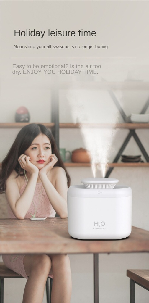 3.3L A12 humidifier household large-capacity humidification dual nozzle cool color night light