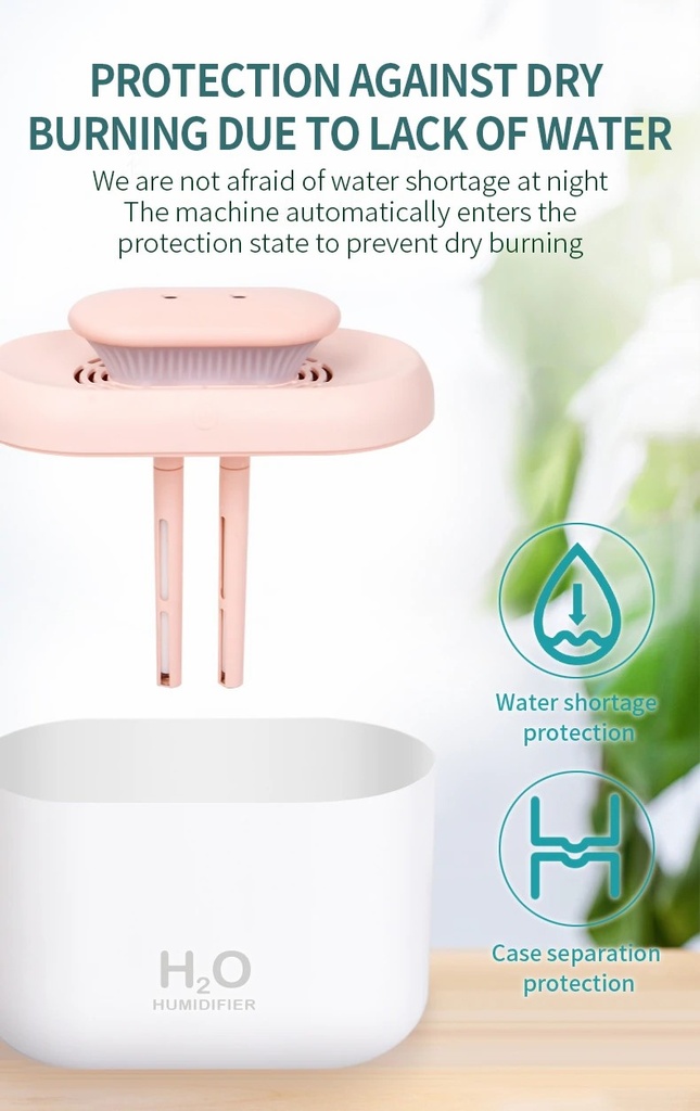 3.3L A12 humidifier household large-capacity humidification dual nozzle cool color night light