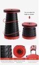 Retractable Folding Stool Height Adjustable - Portable Plastic Collapsible Telescoping Stool Seat