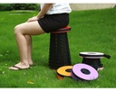 Retractable Folding Stool Height Adjustable - Portable Plastic Collapsible Telescoping Stool Seat