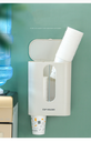 Disposable Cup Holder Water Dispenser Dustproof Cup Holder Wall Mount Double Tube Paper Cup Rack