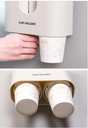 Disposable Cup Holder Water Dispenser Dustproof Cup Holder Wall Mount Double Tube Paper Cup Rack