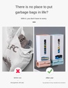 Creative Wall Mounted Garbage Bag Storage Box Bathroom Toilet Kitchen Plastic Storing Shelf