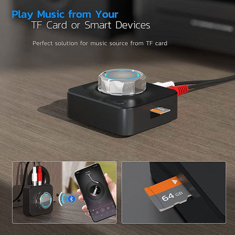 C39 Bluetooth 5.0 Audio Receiver 3D Stereo Music Wireless Adapter TF Card RCA 3.5MM AUX Jack For Car kit Wired Speaker