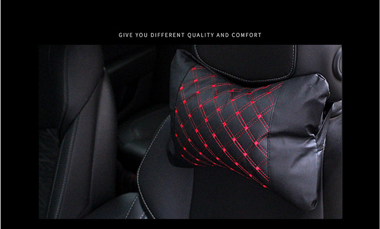 Microfiber Leather Cushion Car Headrest Neck Pillow