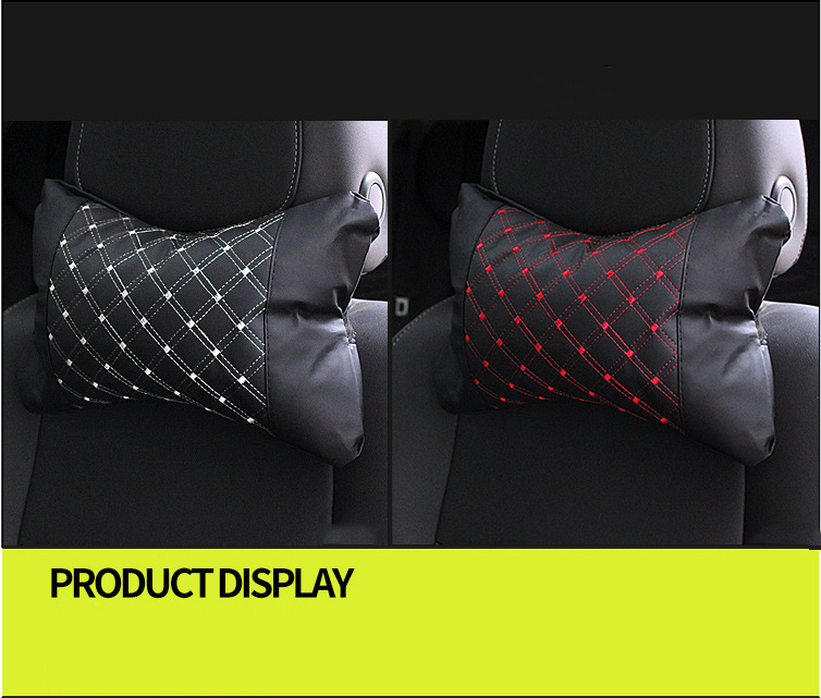 Microfiber Leather Cushion Car Headrest Neck Pillow