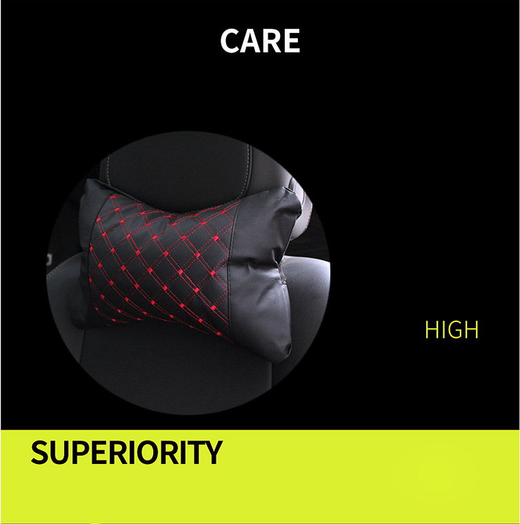 Microfiber Leather Cushion Car Headrest Neck Pillow