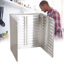 Gas Stove Protector Aluminum Foldable Oil Baffle Plate Kitchen Frying Pan Oil Splash Protection Screen Plate
