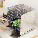 Gas Stove Protector Aluminum Foldable Oil Baffle Plate Kitchen Frying Pan Oil Splash Protection Screen Plate