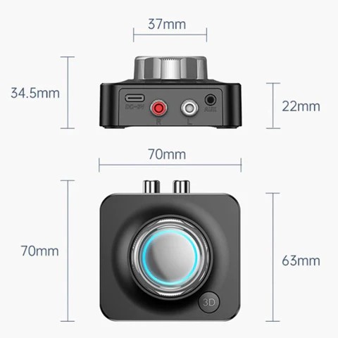 C39 Bluetooth 5.0 Audio Receiver 3D Stereo Music Wireless Adapter TF Card RCA 3.5MM AUX Jack For Car kit Wired Speaker