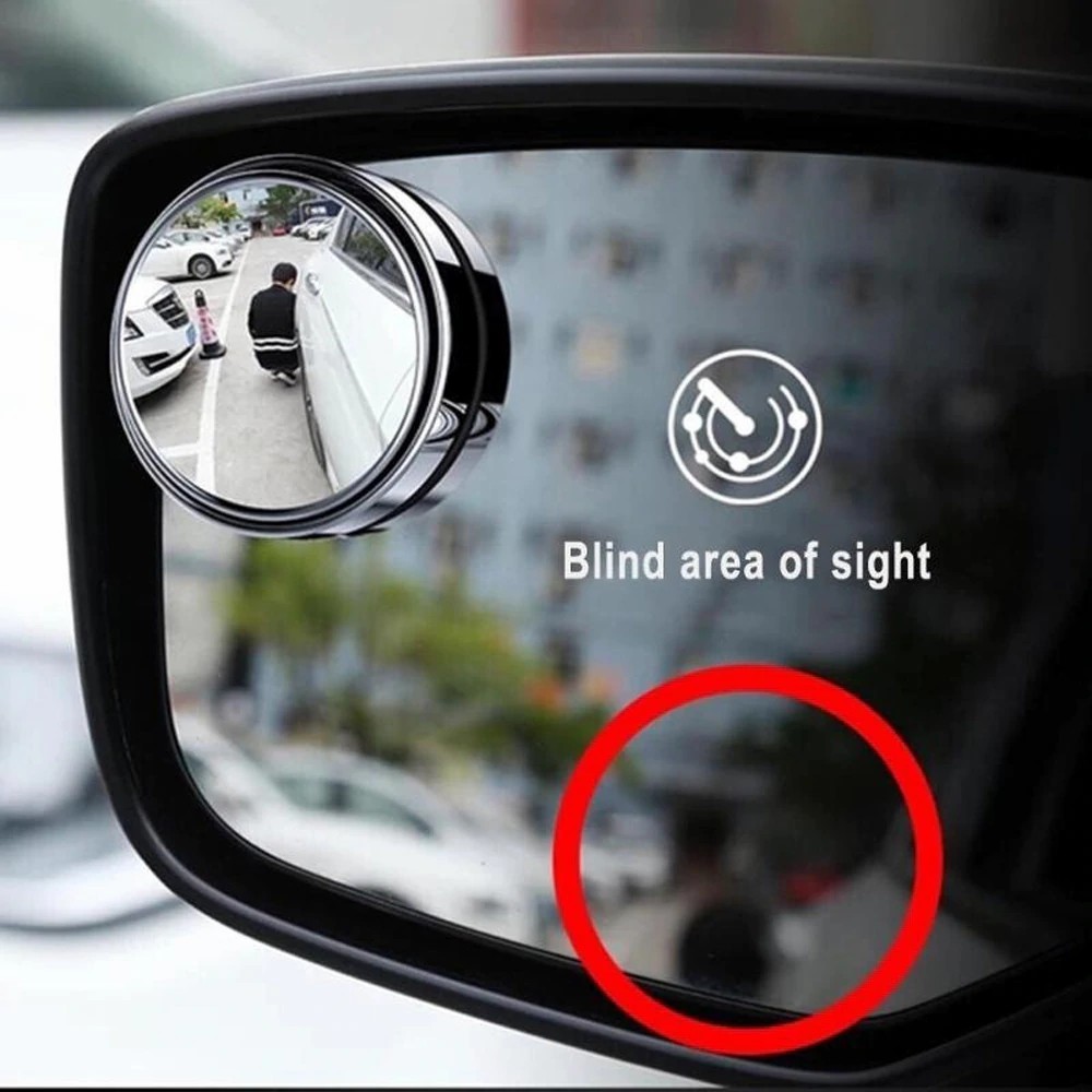 360 Degree HD Blind Spot Adjustable Car Rearview Convex Mirror for Reverse Wide Angle Vehicle Parking Rimless Mirrors