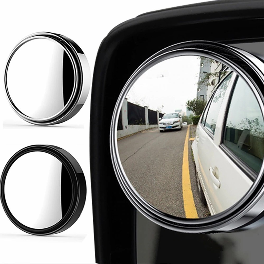 360 Degree HD Blind Spot Adjustable Car Rearview Convex Mirror for Reverse Wide Angle Vehicle Parking Rimless Mirrors