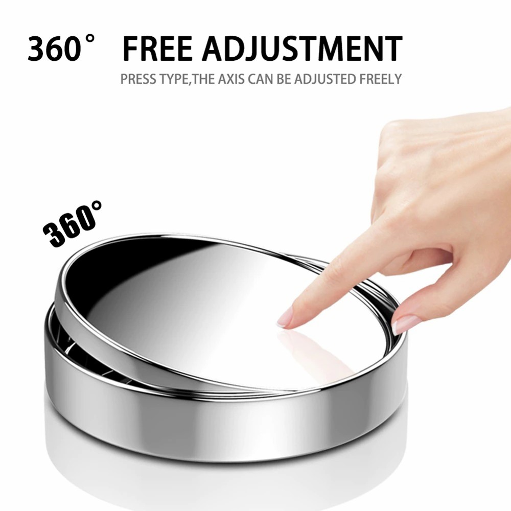 360 Degree HD Blind Spot Adjustable Car Rearview Convex Mirror for Reverse Wide Angle Vehicle Parking Rimless Mirrors