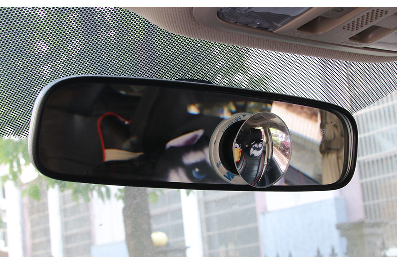 1 PC Car Back Seat Rear Passenger Get Off B-pillar Small Round Mirror Eliminate Blind Spot Dead Zone Mirror