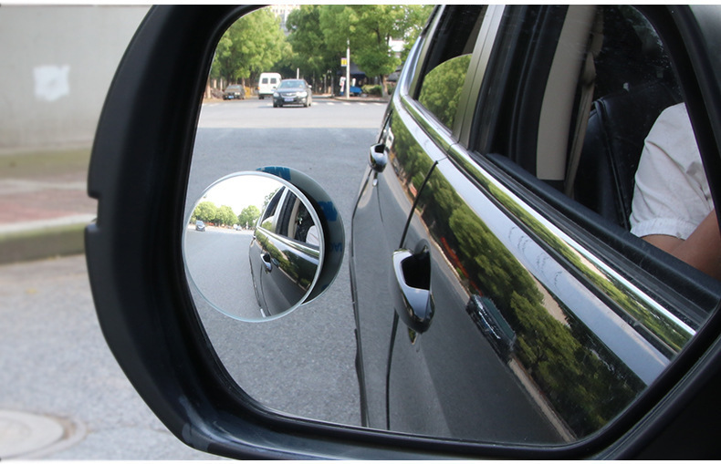 1 PC Car Back Seat Rear Passenger Get Off B-pillar Small Round Mirror Eliminate Blind Spot Dead Zone Mirror