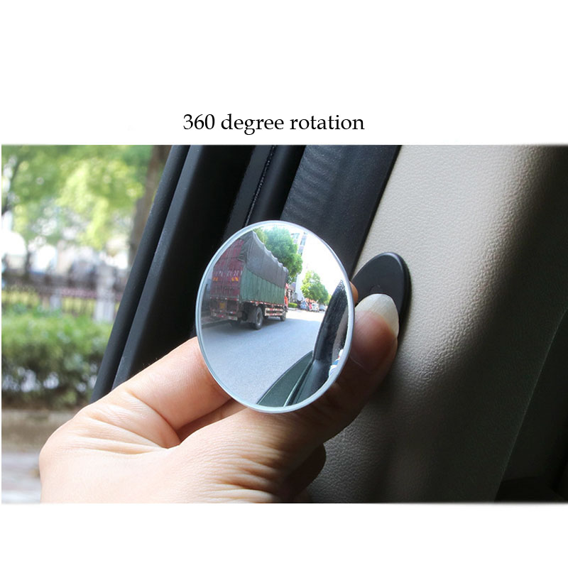 1 PC Car Back Seat Rear Passenger Get Off B-pillar Small Round Mirror Eliminate Blind Spot Dead Zone Mirror