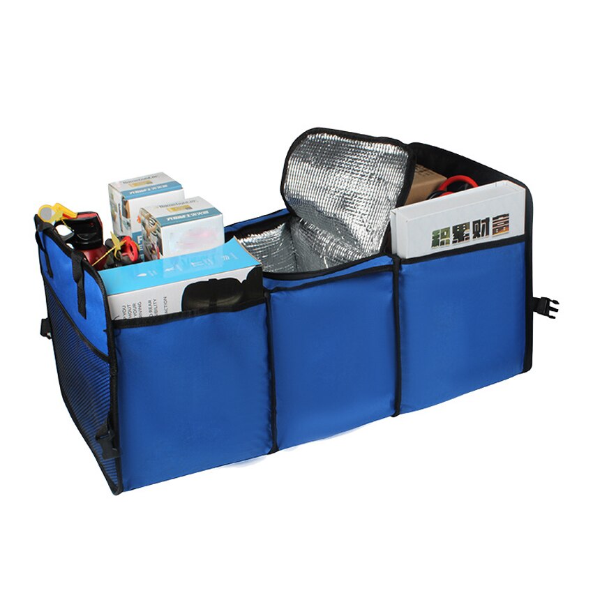 Foldable Insulation Storage Box organizer Drink Food Insulation Basket with handle Car Container Oxford cloth
