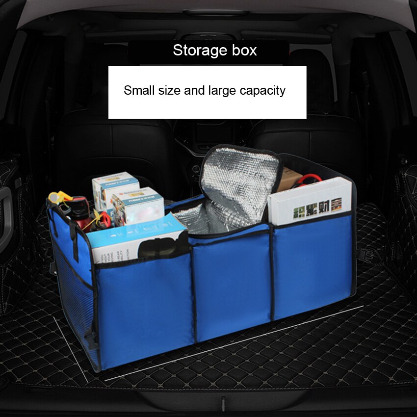 Foldable Insulation Storage Box organizer Drink Food Insulation Basket with handle Car Container Oxford cloth