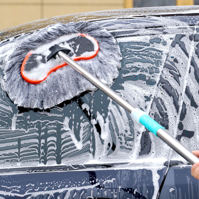 Telescopic Long Handle Car Vehicle Washing Cleaning Dust Removal Mop Brush Tool