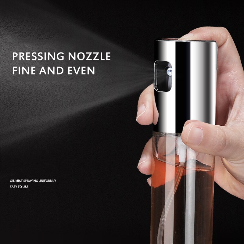 BBQ grill sprayer press leak-proof glass oiler kitchen oil spray bottle oiler seasoning bottle
