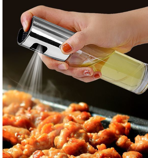 BBQ grill sprayer press leak-proof glass oiler kitchen oil spray bottle oiler seasoning bottle