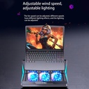 Q3 Laptop Cooling Pad Laptop Cooler 6 Height Levels Adjustable Notebook Computer Cooling Stand with 6 Cooling Fans 2 USB Ports