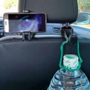 2 in 1 Car Headrest Hook With Phone Holder Car Seat Back Hanger