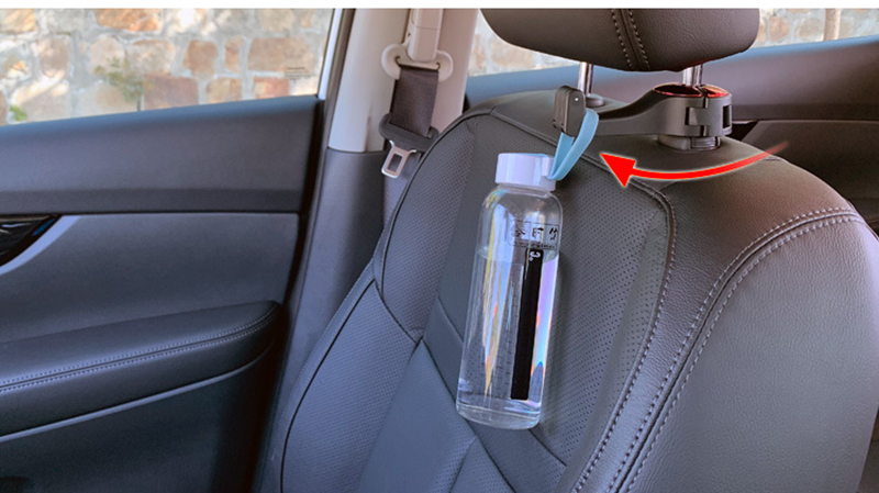 2 in 1 Car Headrest Hook With Phone Holder Car Seat Back Hanger