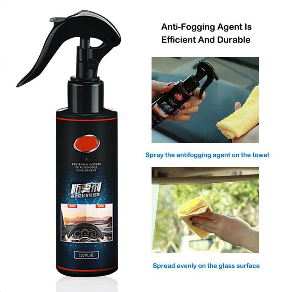 120ml Automobile Front Window Glass Long Lasting Anti-Fog Agent Car Rear View Mirror Window Defogger Liquid Glass Defogging