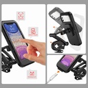 360 Rotatable Waterproof Bicycle Motorcycle Mobile Phone Holder Bike Handlebar Non-slip Clip Stand Mount Bracket