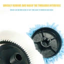 Car Rotating Clean Round Brush Rotating Auto Water Spray Brush Car Wash Cleaning Brush Car Washer Auto Parts Round Brush