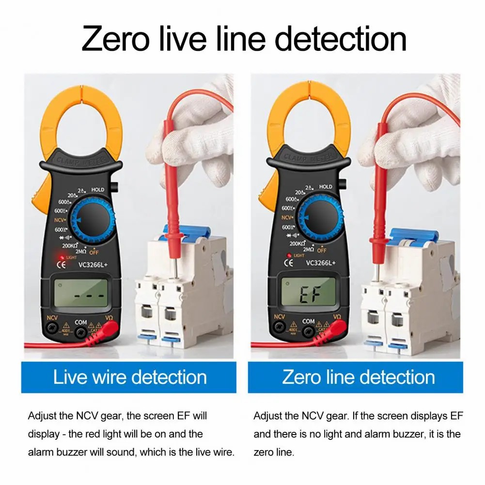 ANENG VC3266L+ Clamp Multimeter Fast Testing Digital Current Detector Audible Alarm Non-contact Voltage Tester