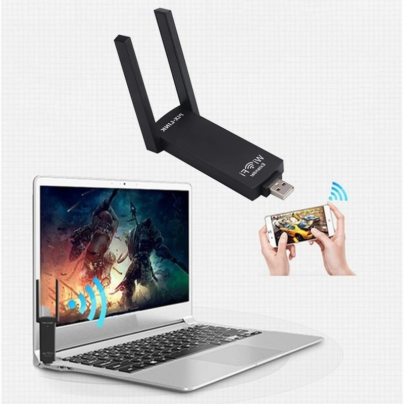 PIX-LINK USB Dual 300Mbps 802.11b/g/n Wireless Wi-Fi Router Repeater Extender