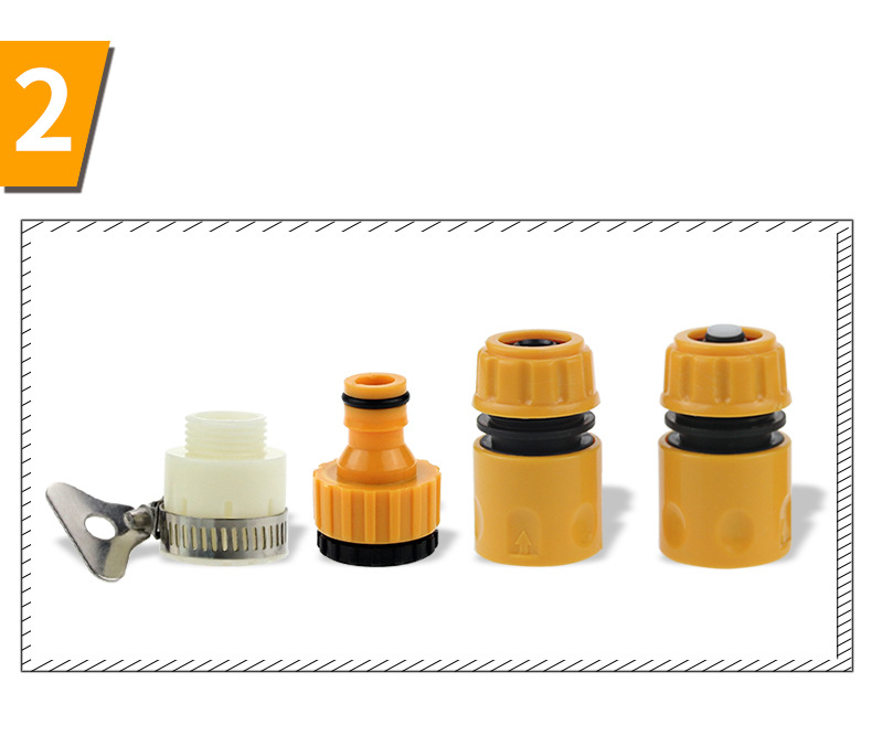 Copper water-stop connection standard connection multi-function connector 4-piece car wash water accessories