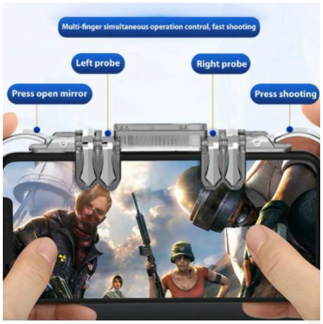 19 Stretchable PUBG Game Controller Gamepad Joystick For Mobile Phone 6 Finger Controller Trigger Game Shooter Fire Button