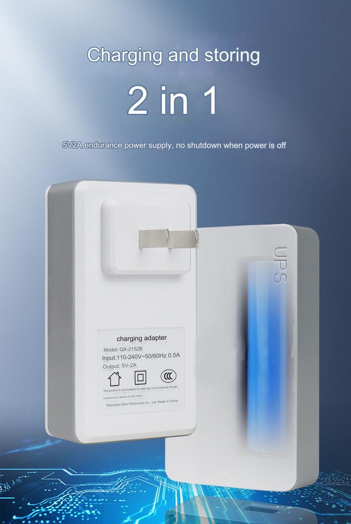Mini DC UPS Uninterruptible Power Supply Is a Standby Energy Storage Power Supply 5V 1800mAh for CCTV Camera